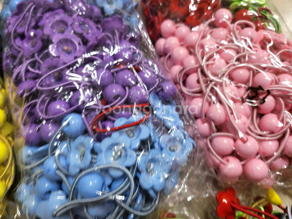 공예 머리끈 머리고무줄 만들기 꽃캡 부자재--2