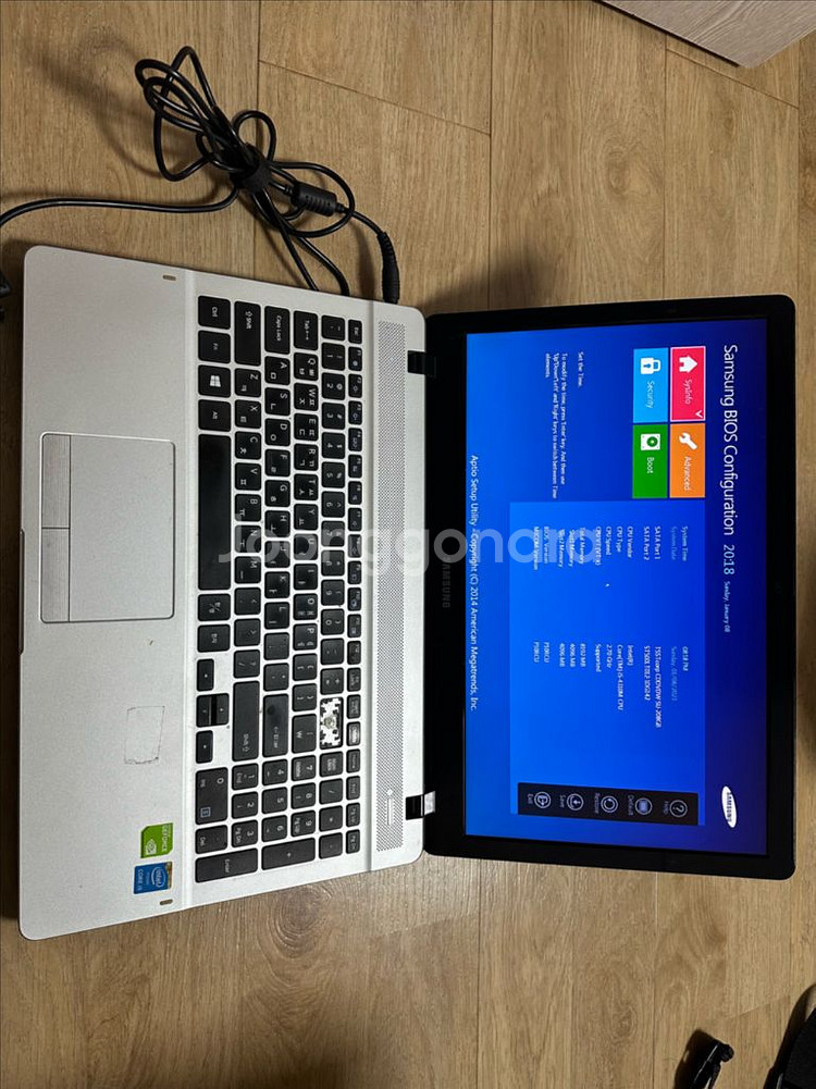 삼성 노트북 정상작동 부품용 제품 싸게 4만원 판매--1