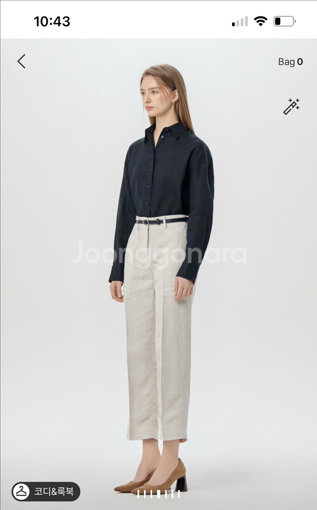 클럽모나코 린넨크림베이지 팬츠 택채새상품--2