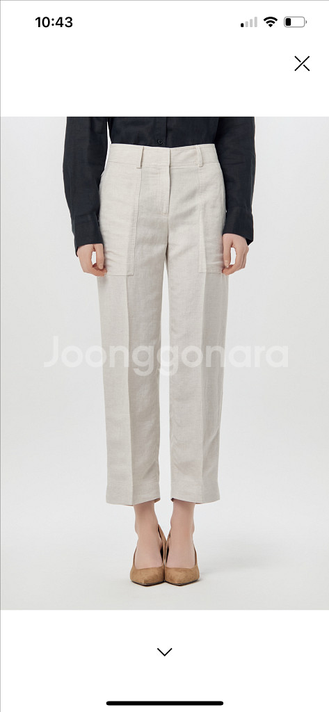 클럽모나코 린넨크림베이지 팬츠 택채새상품--3