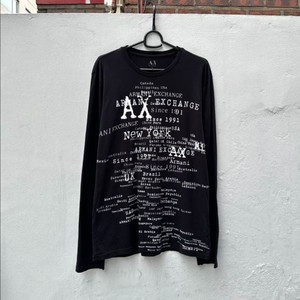 아르마니 익스체인지 레터링 로고 롱슬리브 긴팔
