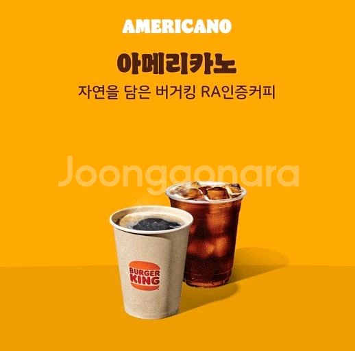 버거킹 아이스 아메리카노 2잔 + 핫 아메리카노 1잔--0
