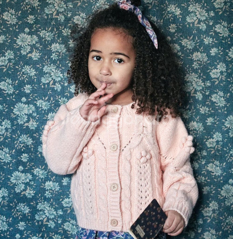 루이스미샤 폼폼 니트 가디건 6y--3