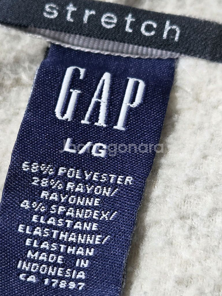 L 갭 후드 후리스 집업 자켓--8