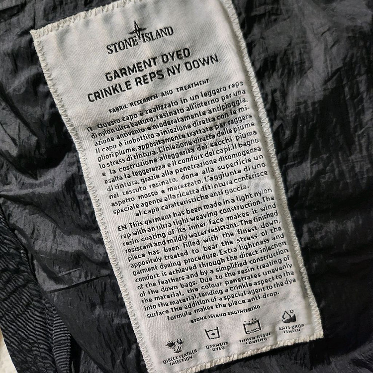 [정품]20FW 스톤아일랜드 크링클랩스 후드 패딩 M--5