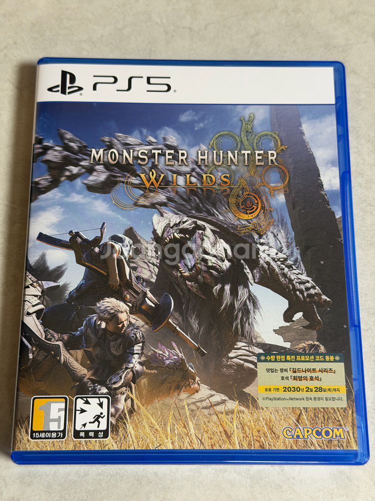 PS5 몬스터헌터 와일즈 + 스틸북 + 초회코드 팝니다--1