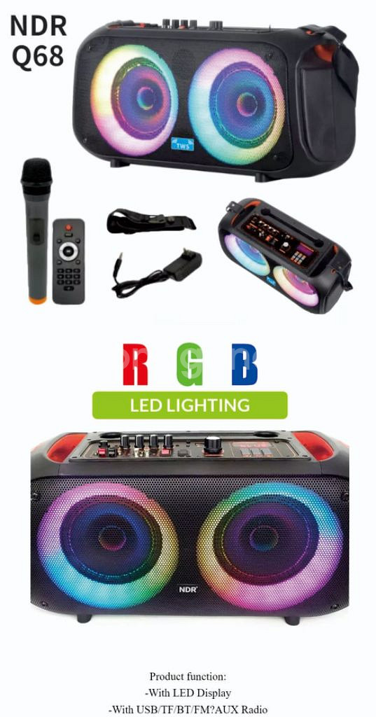 최고급형 더블 블루투스 스피커 파티박스 NDR-Q68--3