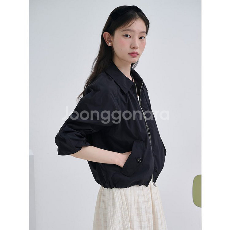 2025 빈폴레이디스 나일론 볼륨 점퍼 블랙 비이커--0