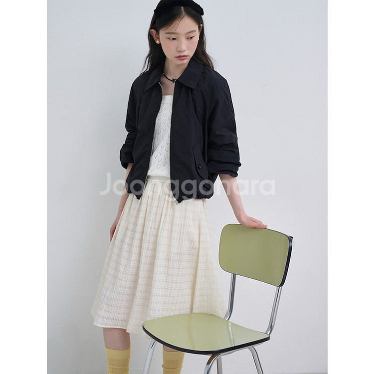 2025 빈폴레이디스 나일론 볼륨 점퍼 블랙 비이커--1