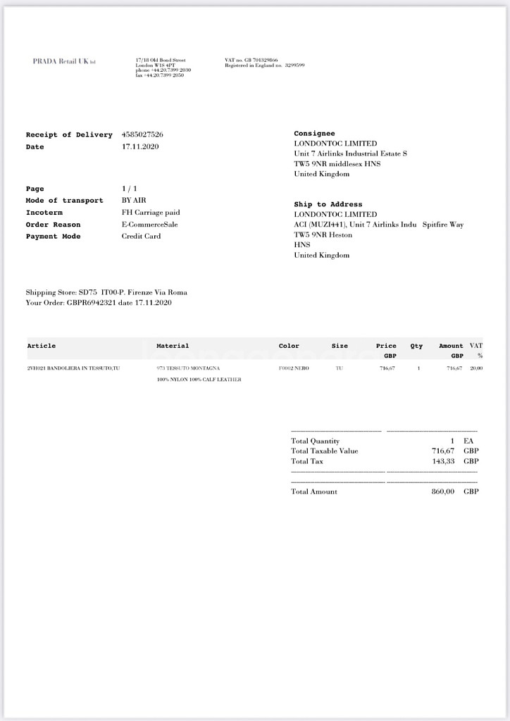 프라다 prada 나일론 크로스바디 백 2VH021--9