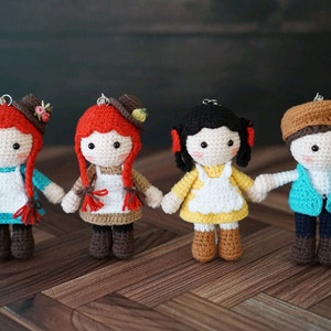 빨강머리앤, 다이애나, 길버트 뜨개 키링 (계좌거래)