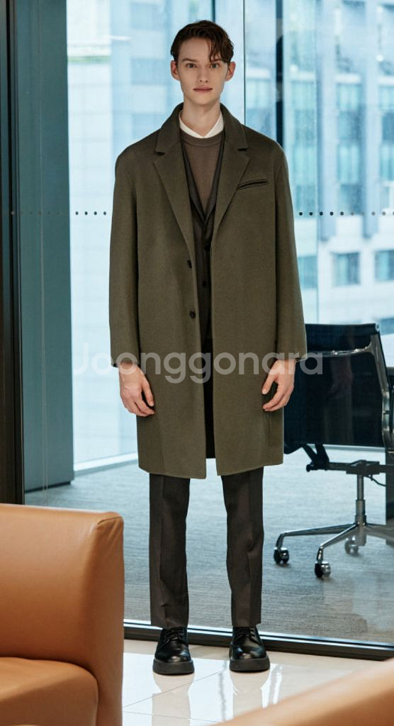 알레그리 캐시미어 코트 105 정가 140 애쉬그레이--7