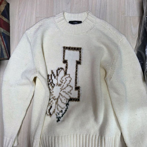 일꼬르소 정품 아이보리 니트 오버핏 100사이즈 이미지