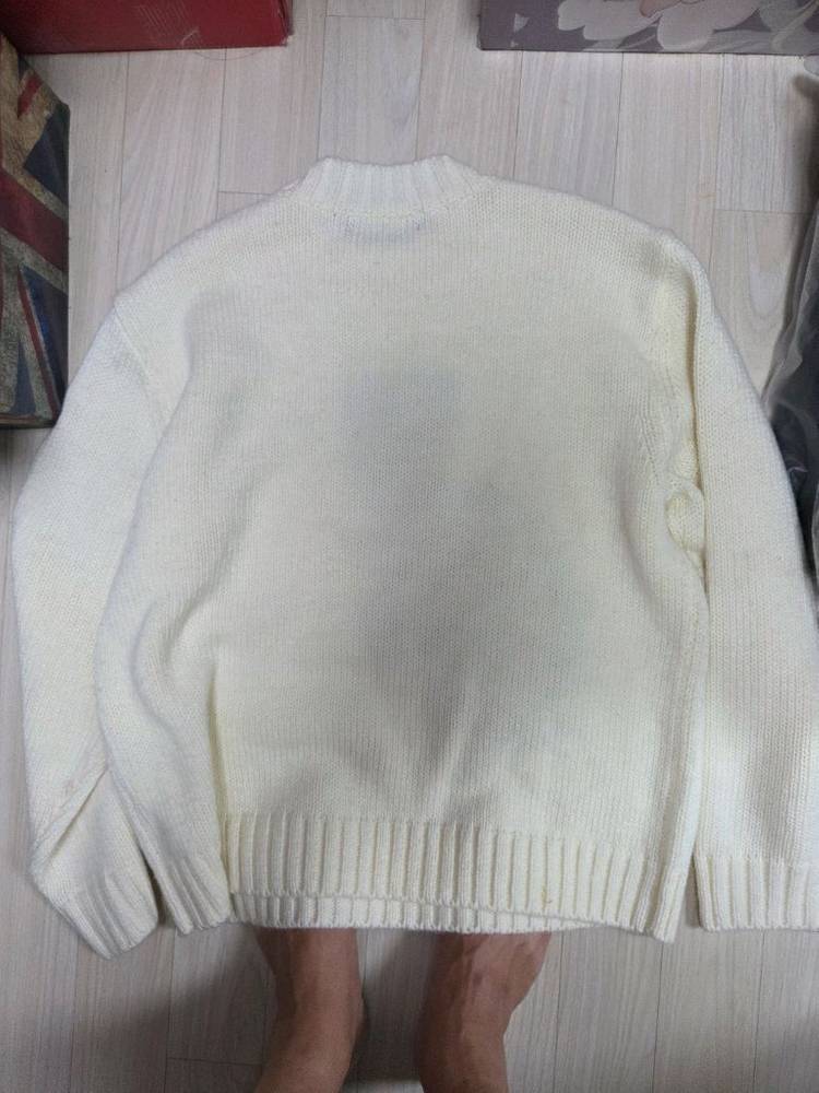 일꼬르소 정품 아이보리 니트 오버핏 100사이즈 이미지