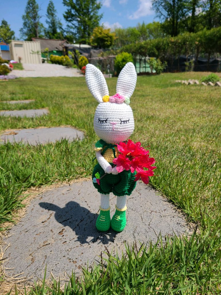 토끼 손뜨개 코바늘 인형 (계좌거래)--0