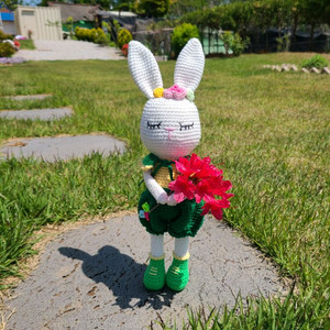 토끼 손뜨개 코바늘 인형 (계좌거래)