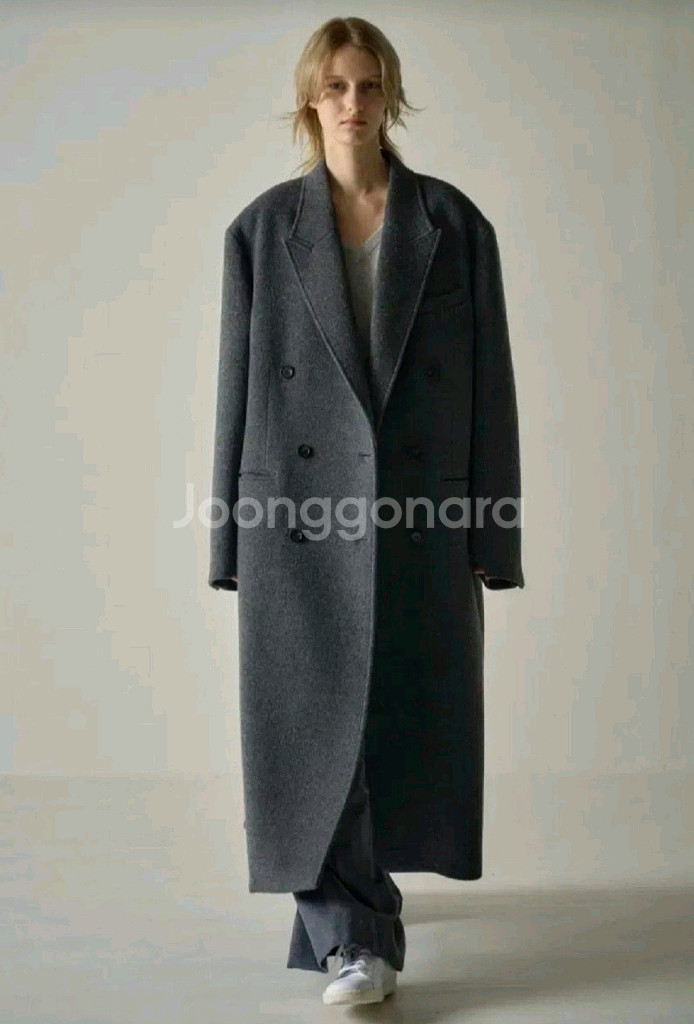 파사드패턴 캐시미어 더블코트 차콜--0