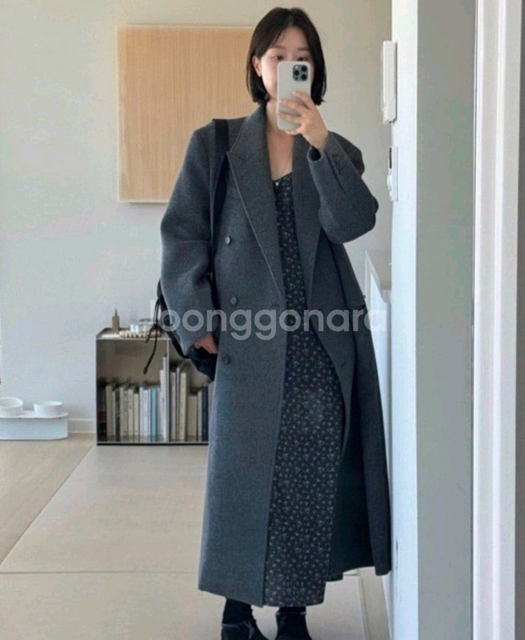 파사드패턴 캐시미어 더블코트 차콜--2
