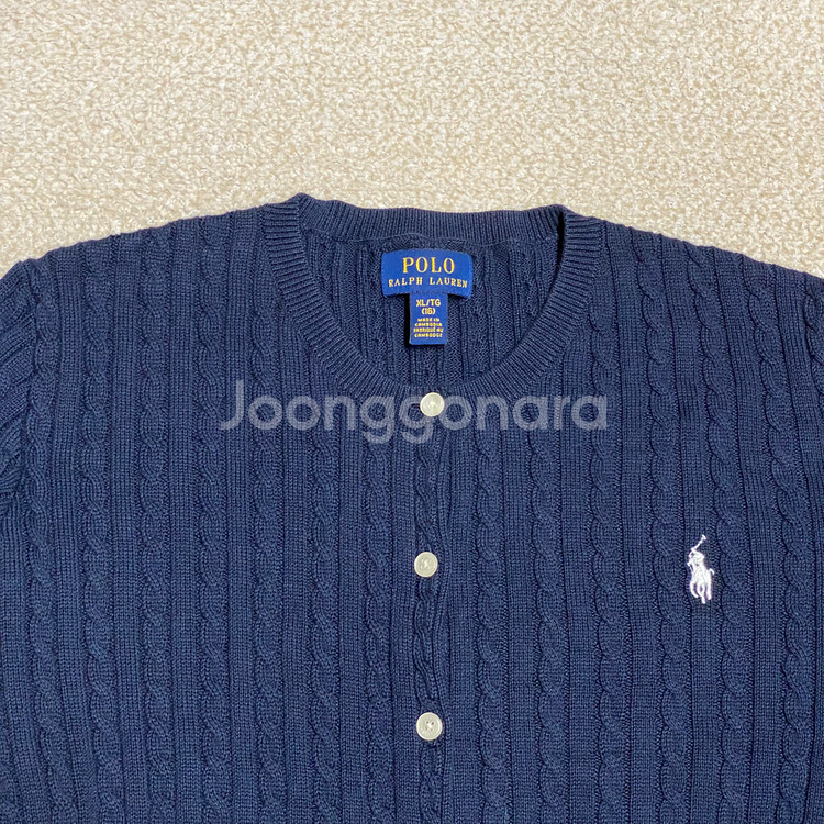 (정품) 폴로 신형 걸즈 네이비 니트 가디건 XL--1