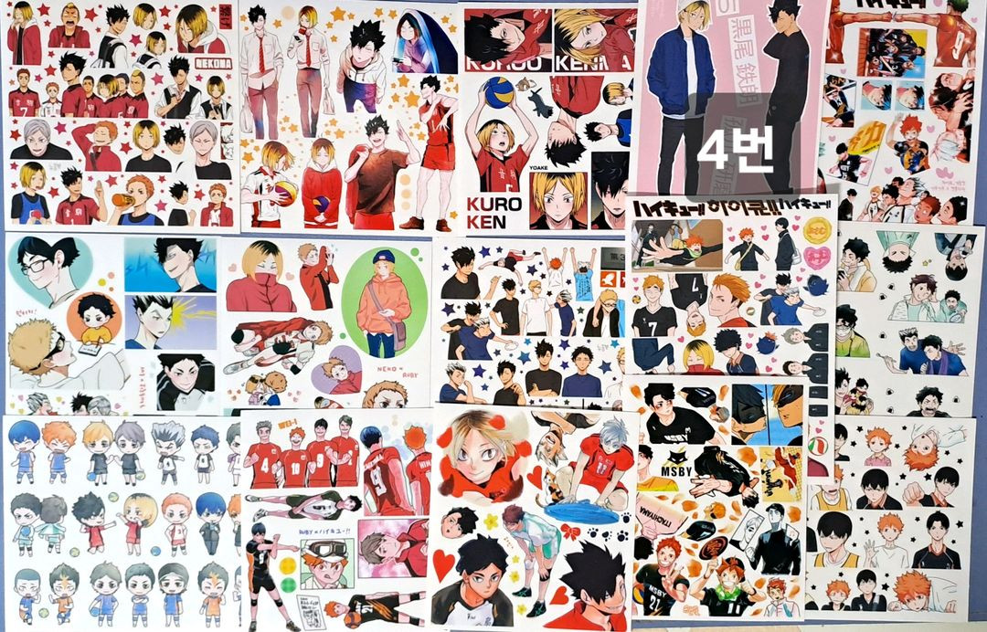 세트)하이큐 다꾸 굿즈(애니인스,스티커,카드,메모지) 이미지