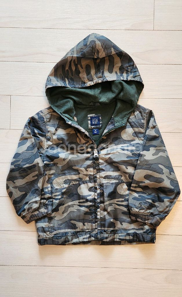 GAP 아동 카모 후드 바람막이--0