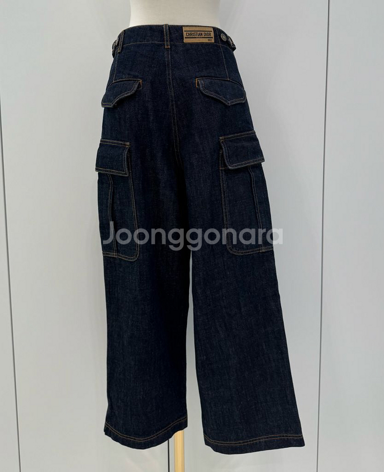 정품 DIOR 디올 데님 카고 팬츠 32--1