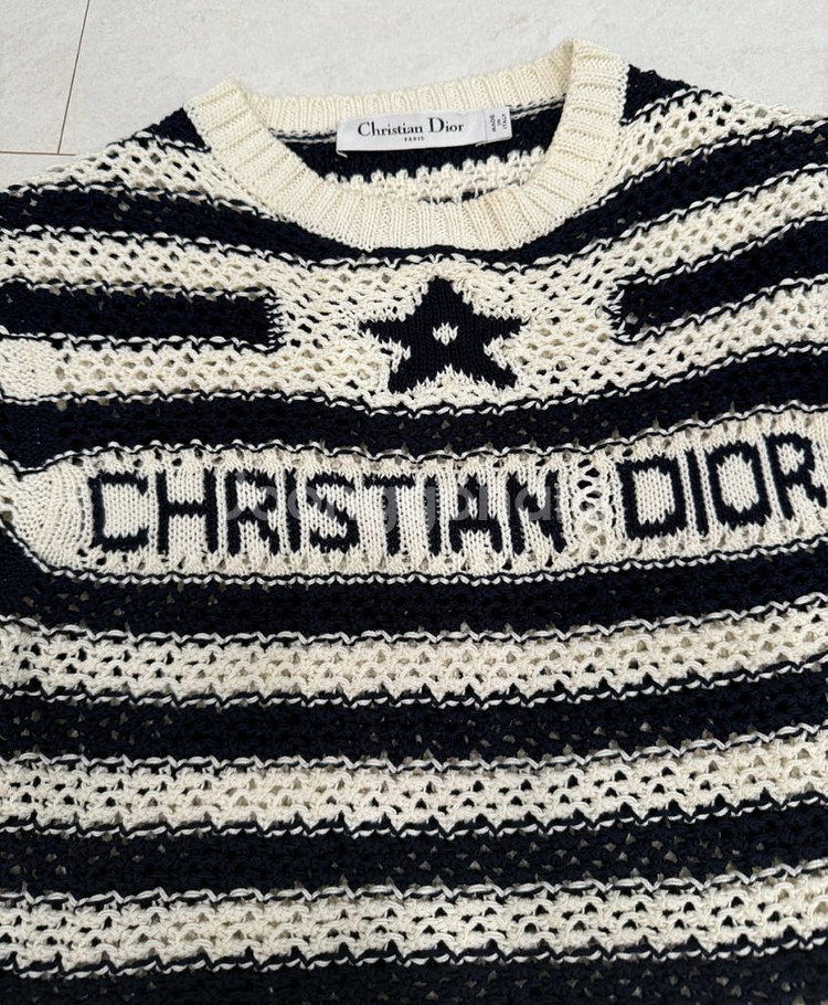 정품 DIOR 디올 마르니에르 메쉬 반팔 니트 34--2