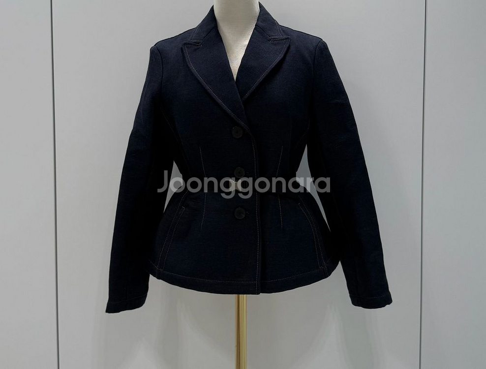 정품 DIOR 디올 투인원 데님 벨트 자켓 34--0