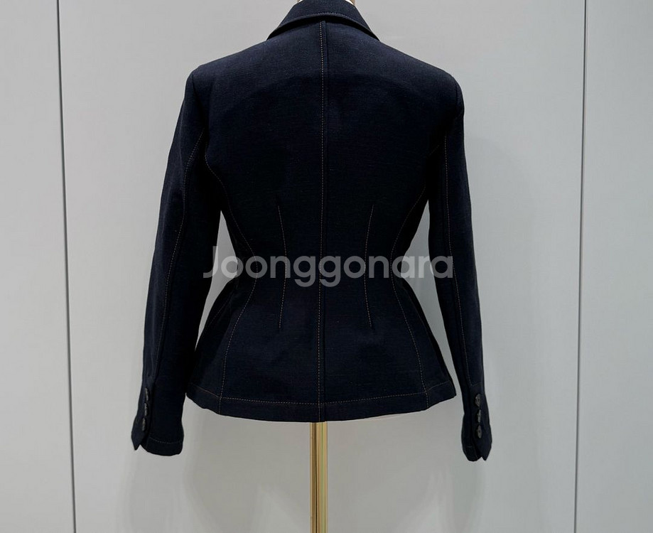 정품 DIOR 디올 투인원 데님 벨트 자켓 34--1