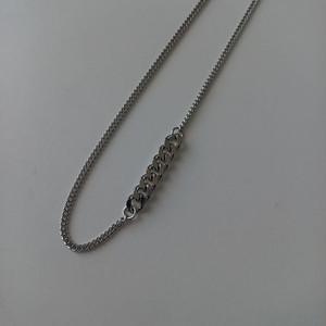 새상품) 써지컬 스틸 체인 목걸이, 실버 주얼리