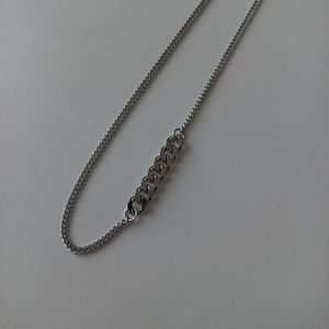 새상품) 써지컬 스틸 체인 목걸이, 실버 주얼리