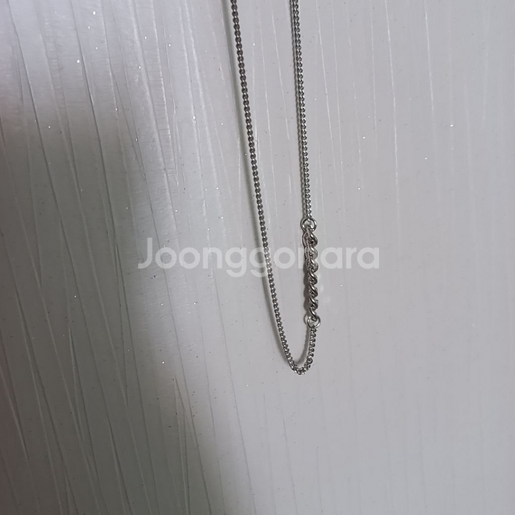 새상품) 써지컬 스틸 체인 목걸이, 실버 주얼리--3