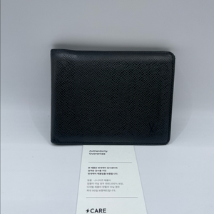 루이비통 타이가 반지갑 블랙 M32809