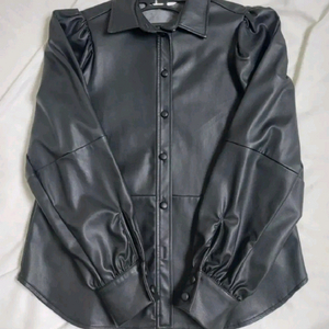 H&M 인조가죽블라우스 레더셔츠XS 55