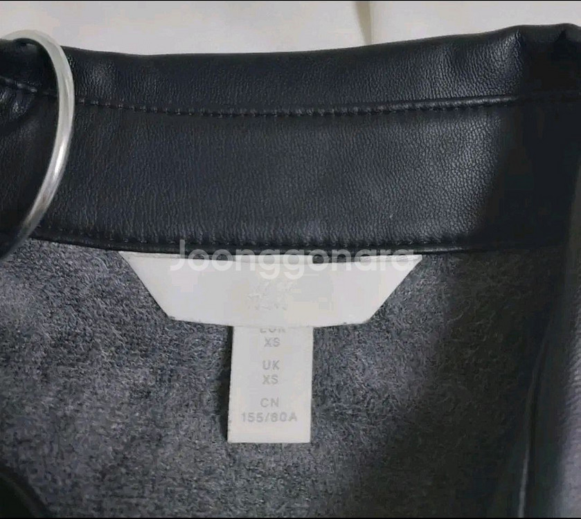 H&M 인조가죽블라우스 레더셔츠XS 55--4