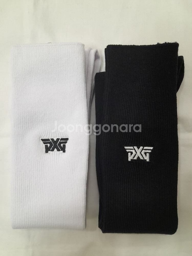 골프양말 2켤레 pxg 니삭스 무릎바로아래길이 흰 검--5