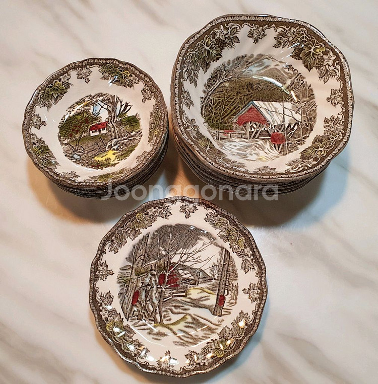 앤틱 영국 존슨브라더스 프렌들리빌리지 개당값--3