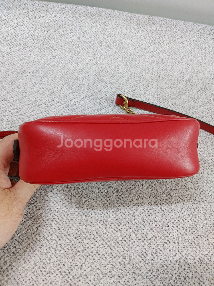 정품 구찌 GG 마몽 마몬트 마틀라세 미니 카메라백--5