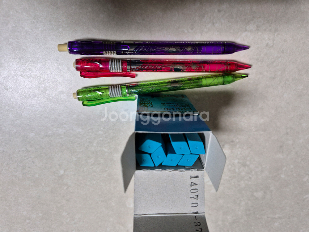 펜텔 하이폴리머 슈퍼 HB 0.7mm 샤프심과 샤프 3--2
