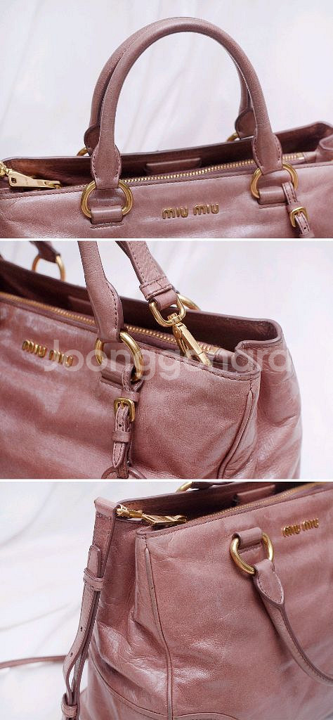 미우미우 비텔로 샤인 컨버터블 2웨이 토트.숄더백--5