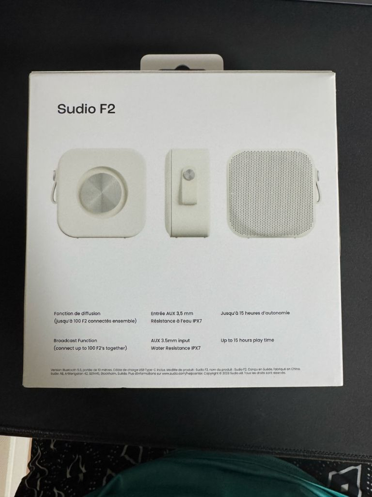 SUDIO F2 휴대용 블루투스 스피커 이미지