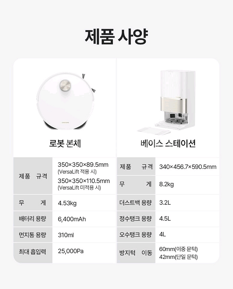 드리미 X50s Pro Ultra 화이트 올인원 로봇청--3