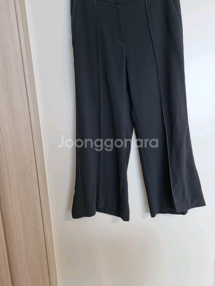 한섬 BIRD 버드 블랙 와이드 큐롯 팬츠--2