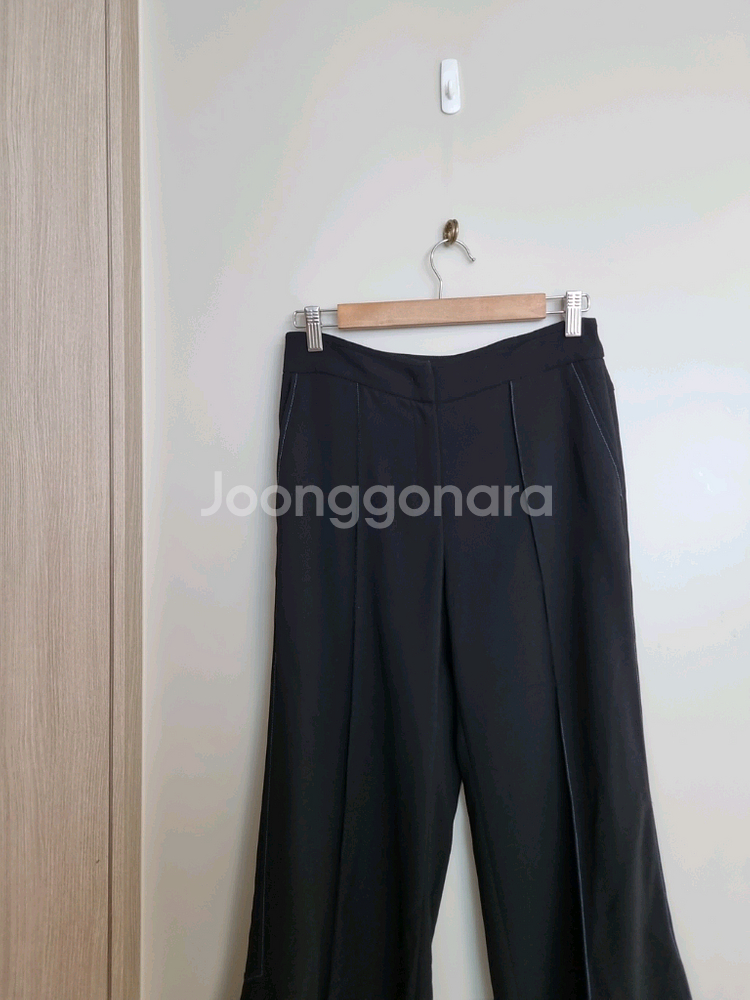 한섬 BIRD 버드 블랙 와이드 큐롯 팬츠--1