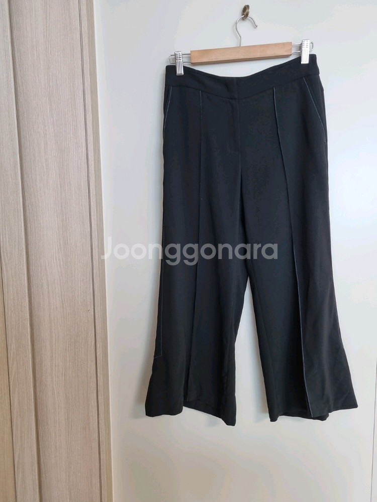 한섬 BIRD 버드 블랙 와이드 큐롯 팬츠--0