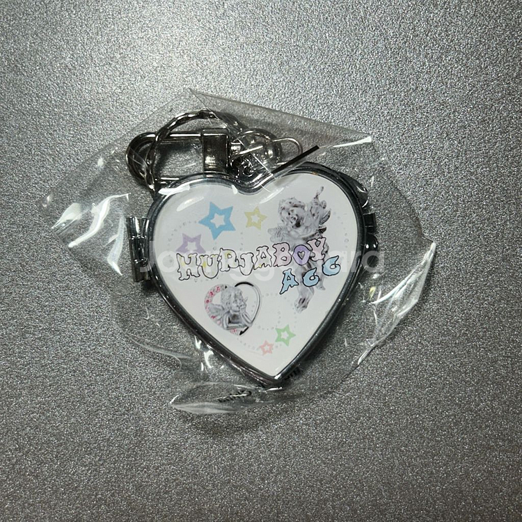 네이밍 X 허자보이에이씨씨 콜라보 하트 미러 키링--0