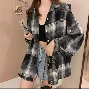 검정 남방오버핏셔츠
