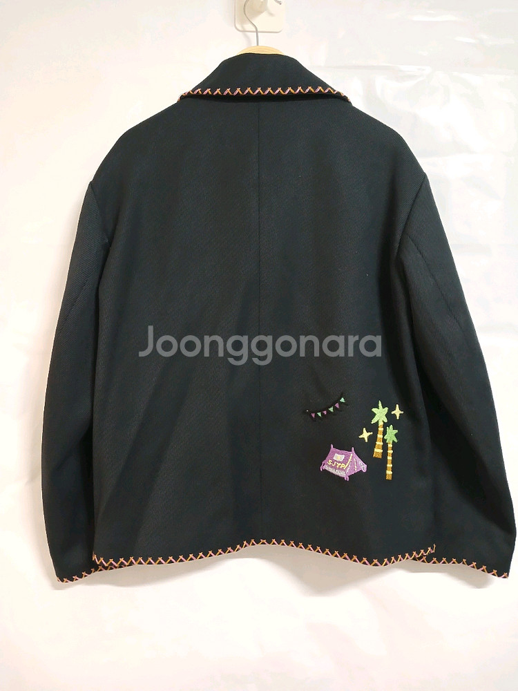 (XS,실측95)한섬 SJYP 페스티벌 자수자켓 네이비--5