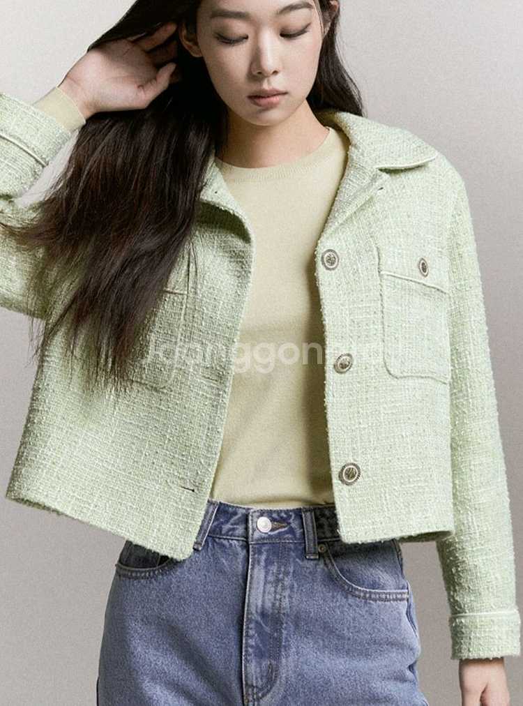 MIXXO 미쏘 트러커형 트위드 자켓--1