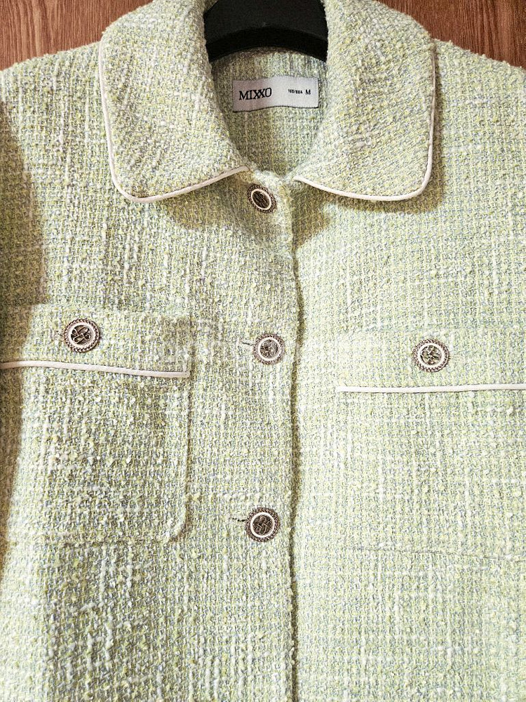 MIXXO 미쏘 트러커형 트위드 자켓--5
